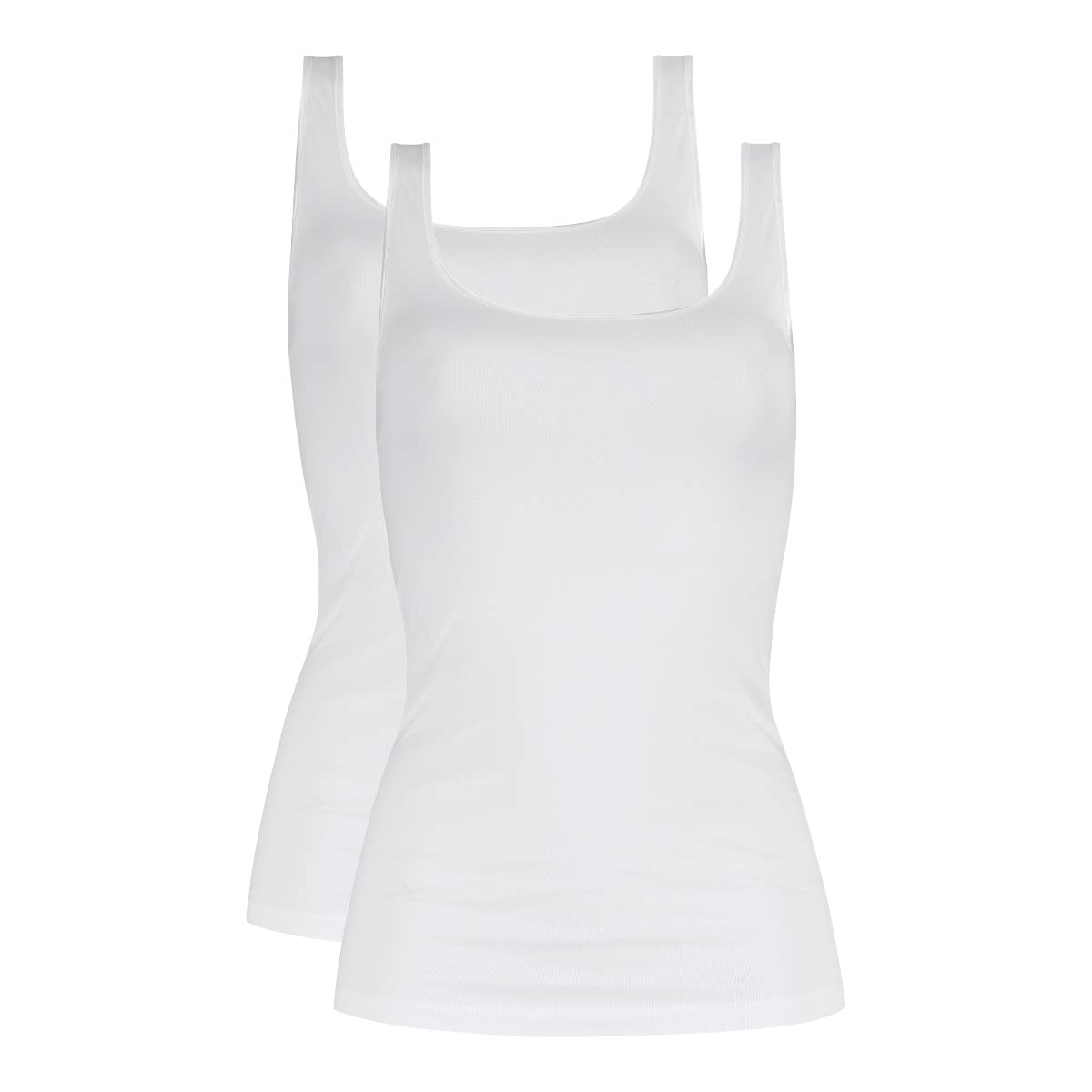 Mey 2er Pack Damen Sporty-Hemd – Top mit Breiten Trägern – Shirt ohne Seitennähte – Unterhemd für Damen – 55204 Emotion