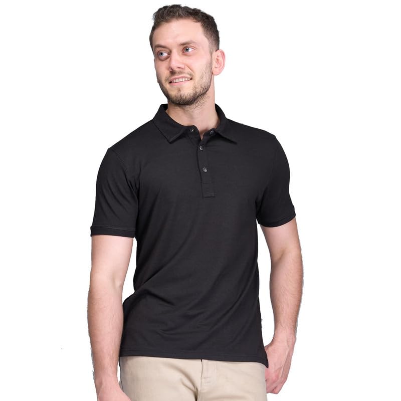 Men's Bamboo Viscose Polo Neck Slim fit t-Shirt