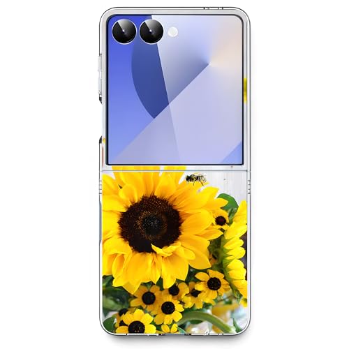 Coque Galaxy Z Flip 7 Bcov antichoc motif tournesol et abeille protection rigide