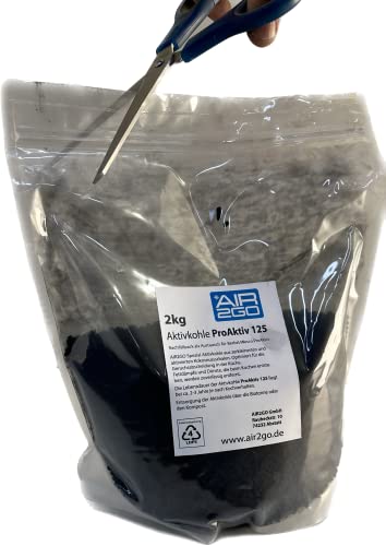 AIR2GO Nachfüllpack Aktivkohle | Ersatz für Berbel/Wesco Pro Aktiv 125 mit 2,5 kg