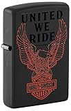 Zippo Sturmfeuerzeug - Harley-Davidson, Black Matte, Color Image - Nachfüllbar - Wiederverwendbar - Windfestes Design - Geschenkbox - Made in USA