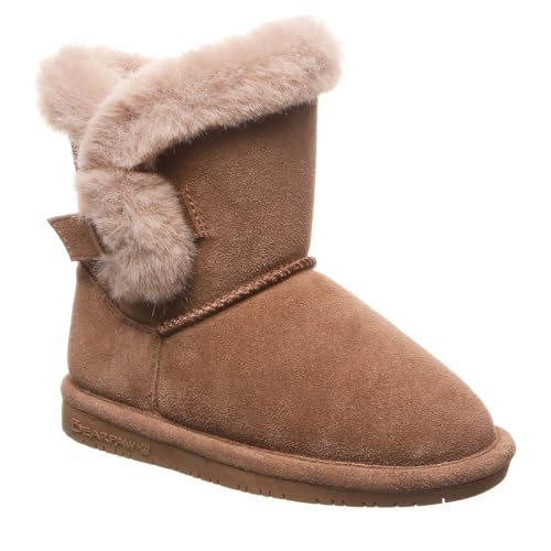 BEARPAW Betsey Youth Multiple Colors | Youth's Boot Classic Suede | Kid's Slip On Boot | Comfortable Winter Boot