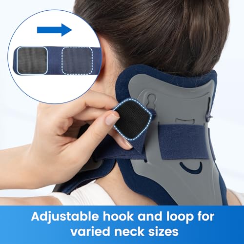 Image of Velpeau Neck Brace for Neck Pain and Support, Soft Cotton Pads, Cervical Collar Restricting Cervical Motion, Relieves Discomfort and Spine Pressure (Foam Padded Neck Brace, One Size)