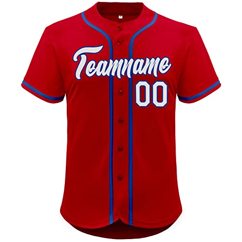 KXK Custom Men Women Youth Baseball Jersey Button Down Sports Tee miniatura 1