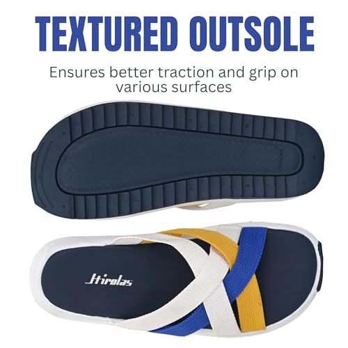 Image of Hirolas Men's Strappy Flip-Flop Slider Slippers