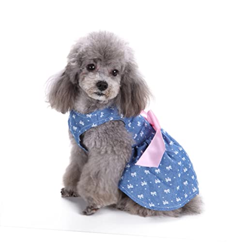 iplusmile 2 Pçs Roupas De Cachorro Roupas Vestidos Camisa De Bolinhas Menina Cachorro Vestir Acessór