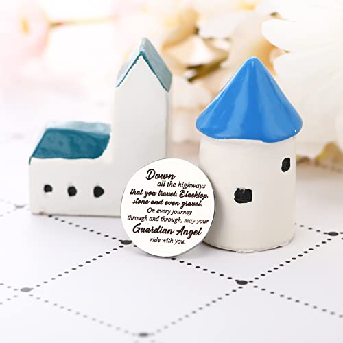 Pocket Hug Token Long Distance Relationship Keepsake Stainless Steel Double Sided Inspirational Gift With Pu Leather Keychain (Drive Safe) #TOP3