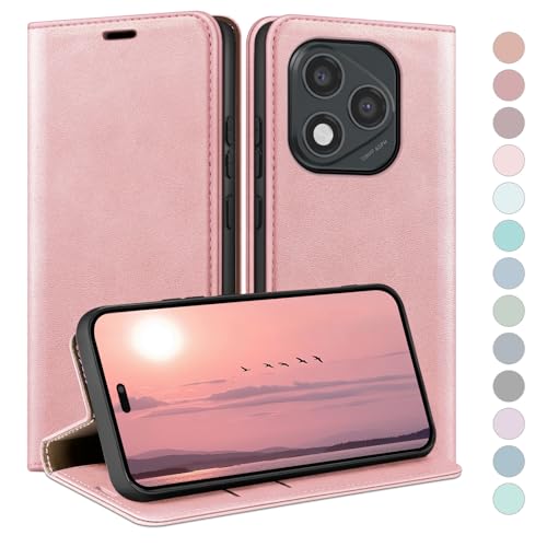 Coque Honor 400 Lite 5G étui à rabat cuir premium fentes cartes RFID