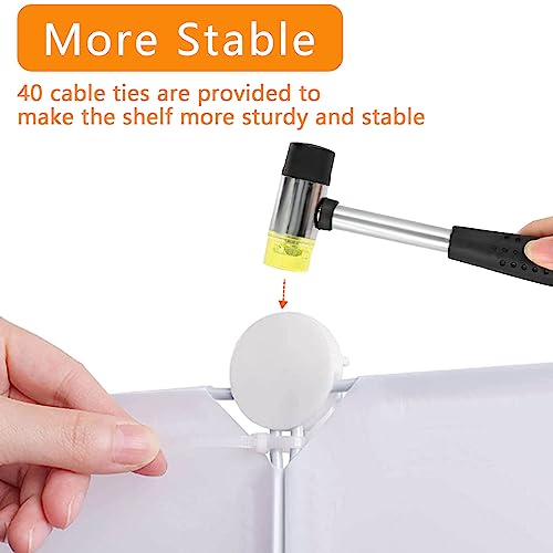 AWTATOS Cube Storage Organizer Closet Storage 12 Cube Shelves, Large and Small Cubes, DIY Portable Closet Clothes Storage Shelfs for Home, Bedroom, White - Thumbnail 7