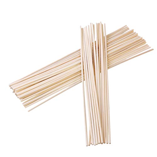 Healifty 50pcs Rattan Sticks for Diffuser Natural Oil Reeds for Home Fragrance for Living Room Bedroom Office and Weddings