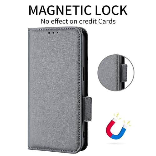Étui Google Pixel 6A noir housse portefeuille magnétique cuir - 4