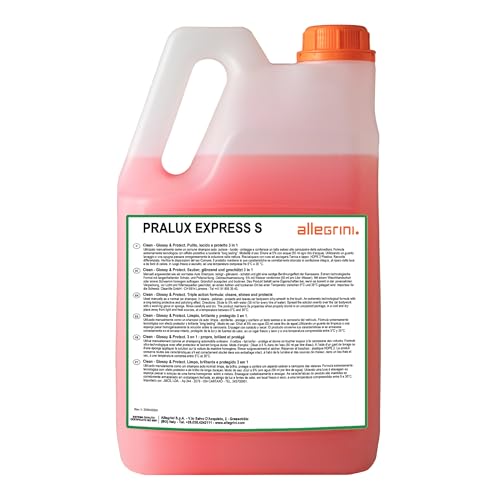 Allegrini Pralux Express S Shampoo Auto Moto e Camper Professionale con Schiuma Attiva e Formula a Nanotecnologia Detergente per Prelavaggio e Lavaggio Esterno con Idropulitrice 5 L
