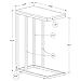 Monarch Specialties 3008, C-shaped, End, Side, Snack, Living Room, Bedroom, Laminate, White, Contemporary, Modern Accent Table-Glossy Chrome Metal, 10.25