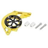 F FIERCE CYCLE Gold Tone Motorbike CNC Aluminum Front Chain Guard Sprocket Engine Cover Replacement for Honda MSX125 2013-2017
