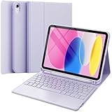 Earto for iPad A16 キーボード 11世代 2025 iPad 10世代 キーボード 10.9 タッチパッド付き JIS基準日本語配列 2台デバイスマルチペアリング ipad 11世代 ケース 脱着式 多角度調整 ペンシルホルダー付き スマート軽量 薄型ケースtype-c充電式 マグネット付き A2696/A2757/A2777対応 パープル