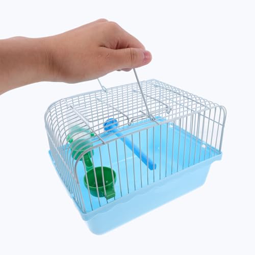 Image of BESPORTBLE Portable Bird Carrier Travel Cage with Perch Food Box and Waterer Spacious Bird Cage for Parrots Lovebirds and Small Birds Easy to Carry for Travel