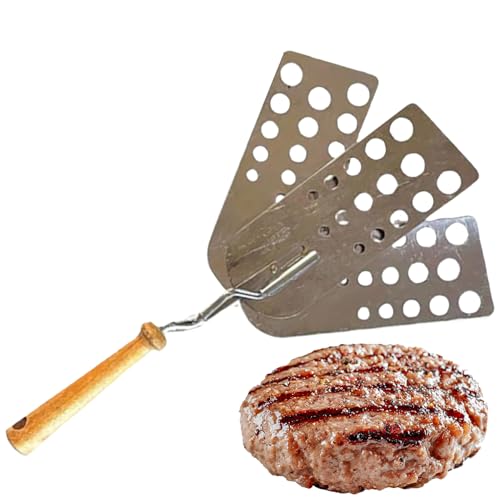 Espátula Para Parrilla,Espátula De Acero Inoxidable Con Ranuras - Utensilio De Cocina Resistente Al Calor Para Plancha Hamburguesas Tortillas Huevos