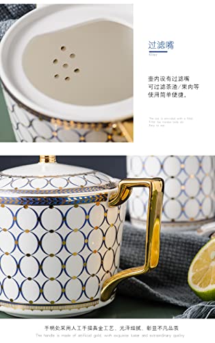 Cwlwgo- Royal Teapot,European Style Ceramic Tea Pot, Blooming & Loose Leaf Teapot - 24 Ounce,Not Included Removable Stainless Steel Infuser.… #TOP5