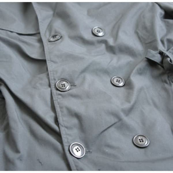 Amazon.co.jp: USタイプ ARMY トレンチコート L ブラック 綿混