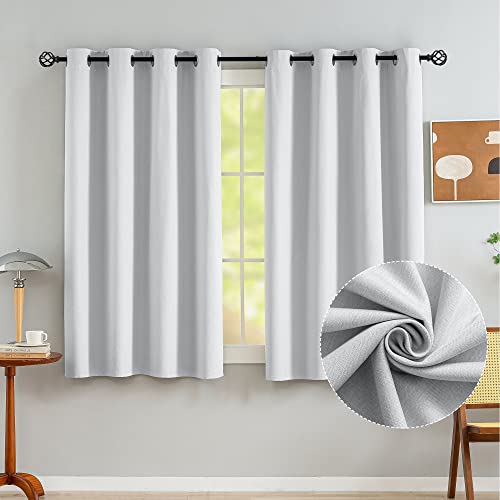 CUCRAF Lot de 2 rideaux thermiques avec œillets, opaques, isolants thermiques, 175 x 140 cm, blanc cassé, opaques, pour chambre à coucher, chambre à coucher, chambre à coucher Cover