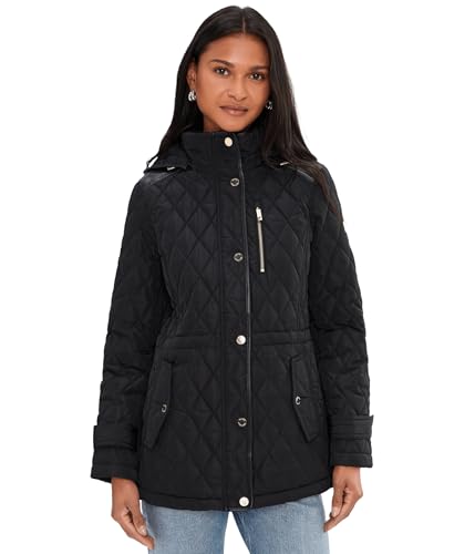 MICHAEL Michael Kors Womens Quilting Jacket M427161A67 Black MD One Size
