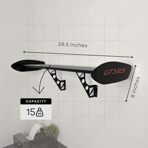 Image of GT3 RS Style Spoiler Wall Shelf - Racing Car Inspired Wall Mounted Shelf for Home, Office & Garage | Automotive Display Shelf | Motorsport Decor