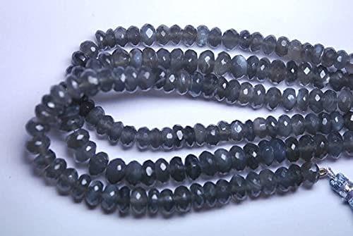 Pierre de lune gris foncé facettée 7-8mm pour créer vos propres bijoux DIY
