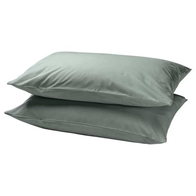 Digital Shoppy DVALA Pillowcase, Grey-Green, 50x80 cm (20x32)