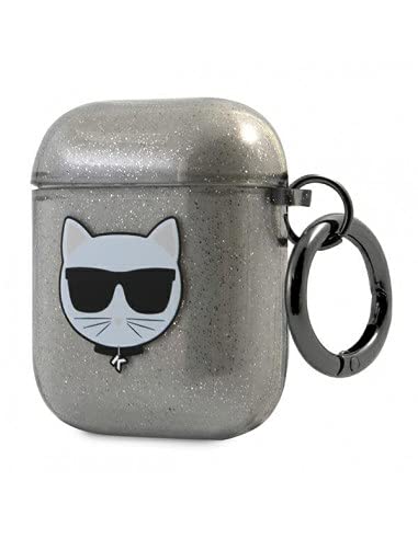 Karl Lagerfeld Kla2uchgk Airpods Preto/Preto Glitter Choupette - Image 3