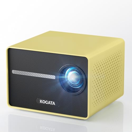Image of [Short Throw/Built in Apps] Kogata Smart-Portable-Mini-Projector with WiFi and Bluetooth, Electric Focus/ 4P Keystone/HDR10+, Outdoor-Movie-Proyector, Home Theater Birthday-Christmas-Valentines-Gifts