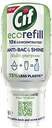 Cif Antibac & Shine Ecorefill 99.9% Germ Kill Multipurpose Disinfectant Cleaner 70ml(Pack of 4x 70ml)