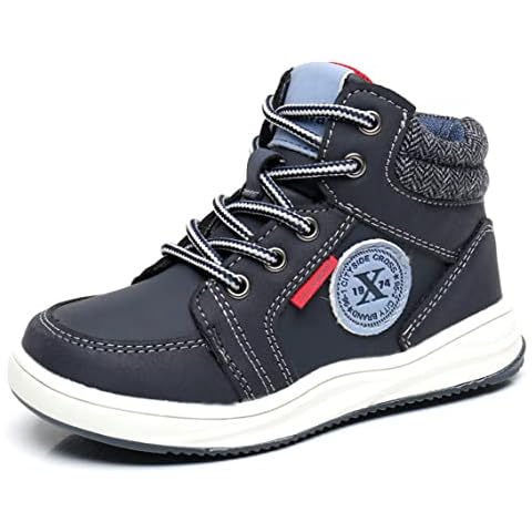 Apakowa Kids Boys Side Zipper Ankle Boots (Color : Navy, Size : 9 UK Child) Cover