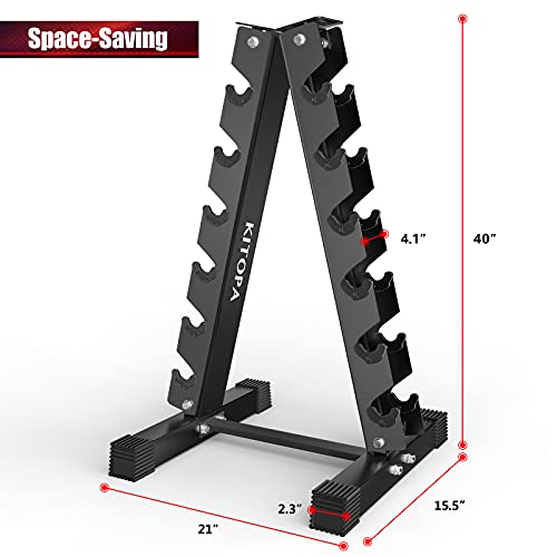 Kitopa Dumbbell Rack Stand Only, 6 Tier A-Frame Dumbbell Rack, Heavy Duty Weight Rack For Dumbbells, Dumbbell Holder Dumbbell Rack Stand For Home Gym #TOP4