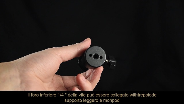 2 Mini Teste A Sfera Con Foro Filettato 1/4 - Giunto Regolabile 360° Per Fotocamere, Treppiedi, Luci LED - Foto 5