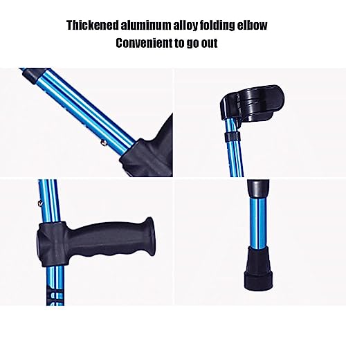 Muletas para caminar, muletas plegables portátiles para antebrazo, ligeras y ergonómicas, ayuda para caminar para adultos