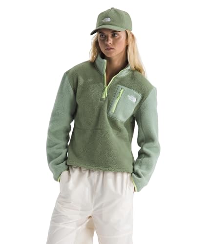 THE NORTH FACE Women's Yumiori Quarter Zip Jacket | Lightweight Fleece Coat With Embroidered Logo, Secure Zip Chest Pocket
