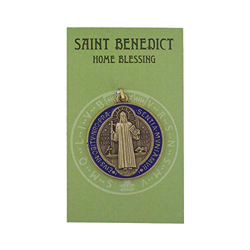 Saint Benedict Home Blessing Medal | Includes Prayer Card | Patron Saint of Students and Europe |Great Gift for New Homeowners, College Students, Moving Away | Catholic Devotional3