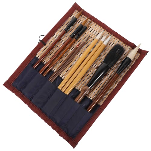 Uonlytech Traditional Chinese Calligraphy Brush Set Fine Tip Painting Tools for Chinese Art Supplies