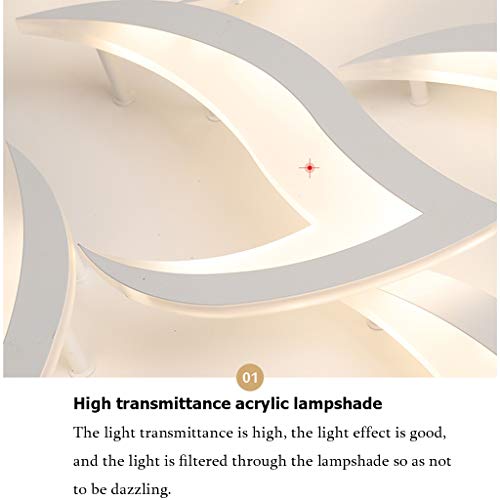 Plafonnier LED dimmable moderne de salon 100cm à 14 têtes avec télécommande - 7