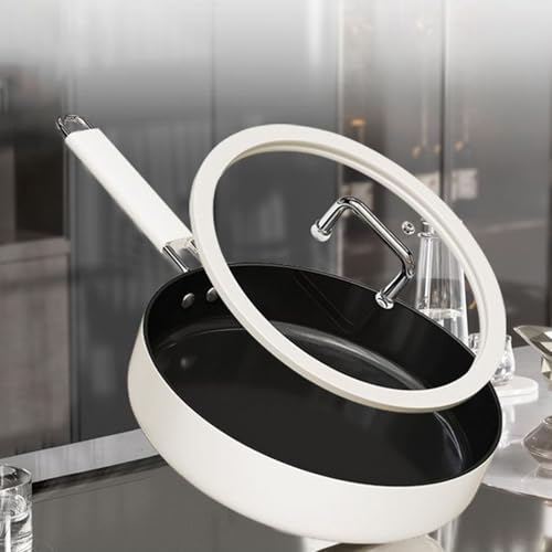 Frying Pans Nonstick Cooking Pan, Titanium Cookware, Ceramic Coating Skillet for Induction, Electric Stove, Oven Use, Essential Kitchen Supplies and Cooking Tools, 1.97 inches - immagine 4