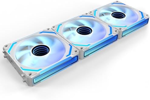 AsiaHorse COSMIQ 120mm PC RGB Computer Case Fans, 5V 3-PIN Connector Daisy Chain PWM Cooling With Controller for Cases CPU Liquid Coolers