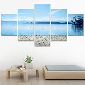 SIGNWIN 5 Panel Canvas Wall Art Modern Art...