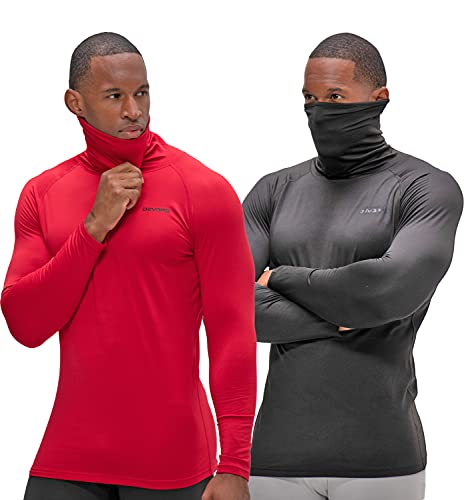 DEVOPS Men's Thermal Turtle Mock Neck Shirts, Long Sleeve Tops & Hoodies