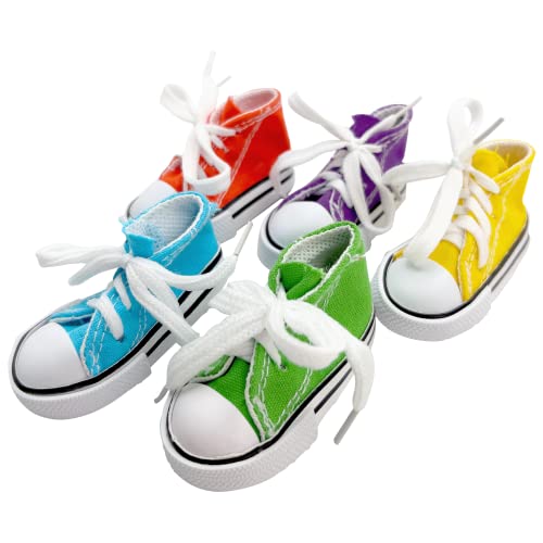 Mandarin Bird Toys 5000 Pk5 Sneaker Shredders by M&M - Ultrafun Cotton and Rubber Pet Safe Foot Toys, Stuff with Foraging and Treat Material, Great Fun for Beaks, Fun for Pets and Breeds