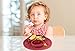 Linowos Baby Divided Plate Placemat Silicone- Portable Non Slip Child Feeding Suction Plate for Children Babies and Kids BPA Free Baby Dinner Plate Microwave Dishwasher Safe (Duck-Blush)