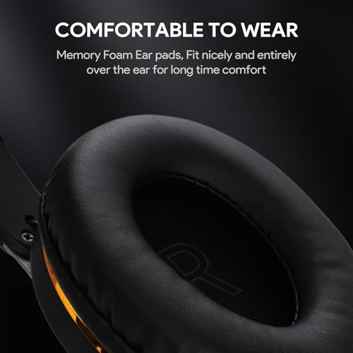 YPENSLZX Bluetooth Headphones, Foldable Wireless Over-Ear Headphones with Hidden Mic for Cell Phone, Laptop, PC, Suitable for Music, School, Workouts, and Gaming (Black) - image 4