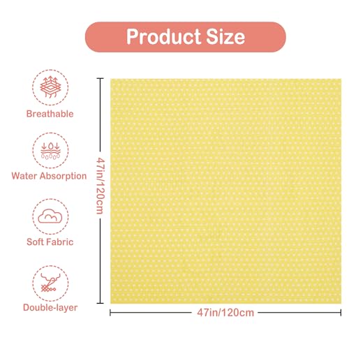 Image of Softan Swaddle Blanket, 47x47 in Muslin Swaddle Receiving Blanket for Newborns, Breathable & Soft, 4 Pack Yellow Flower