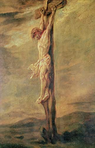 Christ sur la croix Rembrandt poster toile pour salon élégant 50x70cm