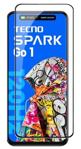 Image of DD SON Premium Tempered Glass Screen Protector Guard Compatible For Tecno Spark Go 2 5G / Tecno Spark Go 1 5G (6.67 Inch, Pack of 1) | Edge to Edge Coverage With Easy to installation kit for Smartphone