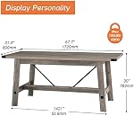 WAMPAT 2 Set of 6 Person Modern Dining Room Table,67.7x2Inches Rectangular Wood Kitchen Table,Rustic Grey